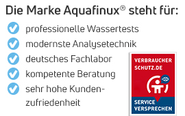 Aquafinux ist die Marke Ihres Vertrauens für Wasseranalysen