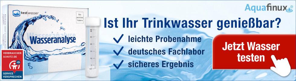 Mit Test-Wasser analysieren Sie Ihr Trinkwasser im deutschen Fachlabor.