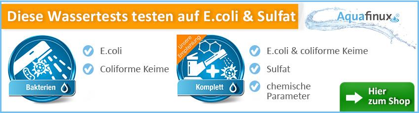 Wassertests auf E.coli und Sulfat