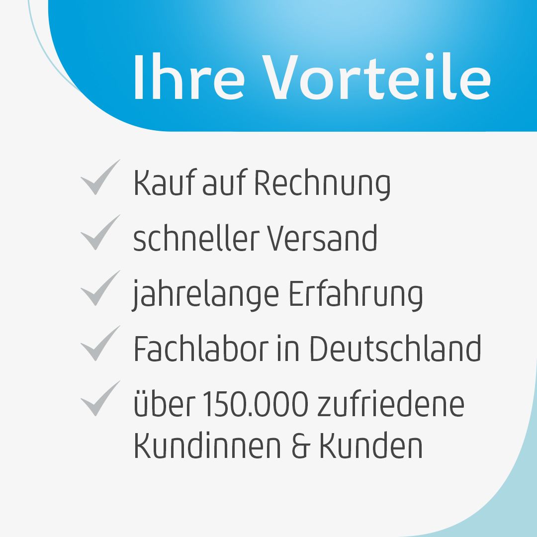 Checknatura Vorteile: schneller Versand, jahrelange Erfahrung, Fachlabor in Deutschland, zufriedene Kund:innen