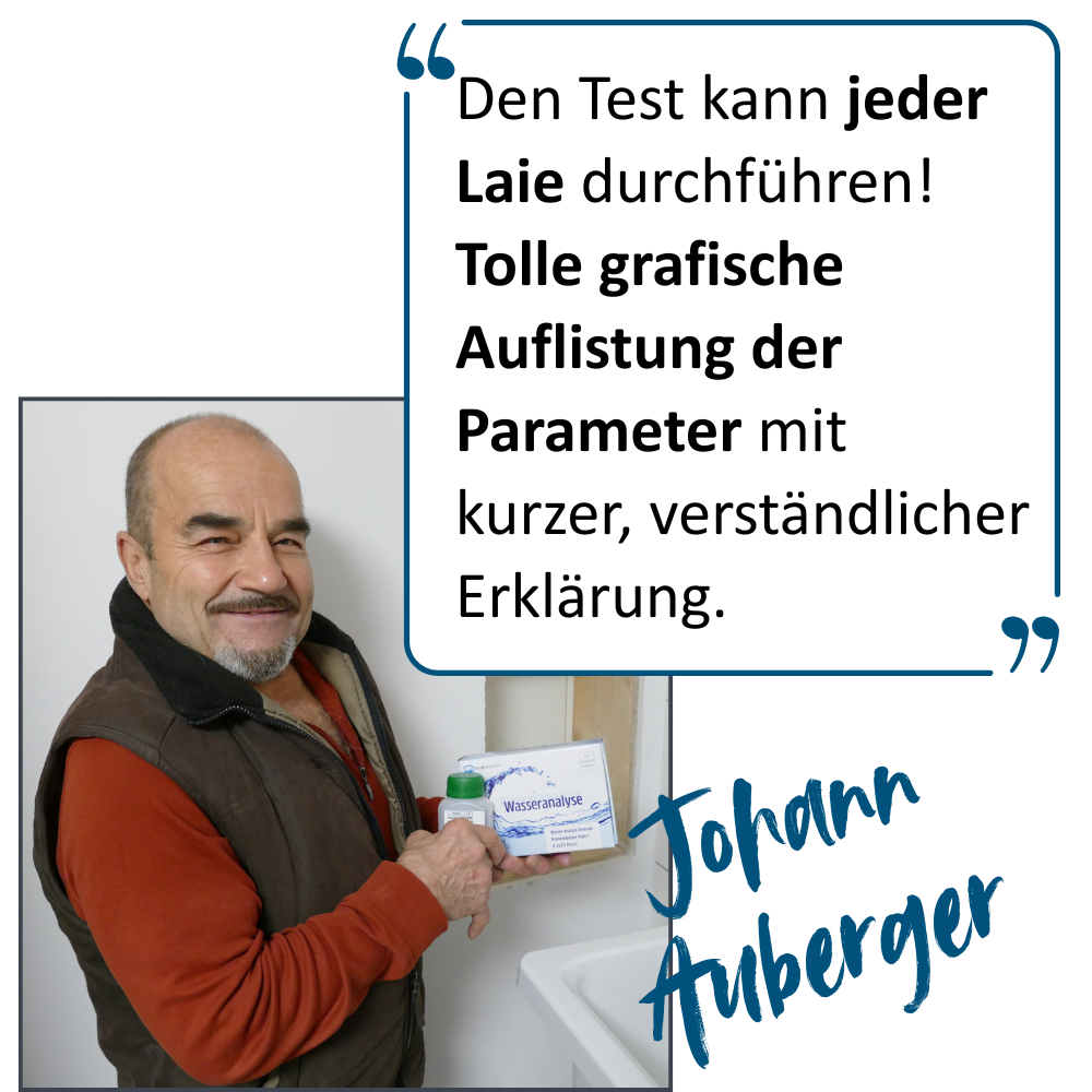 Johann Auberger sagt: Den Test kann jeder Laie durchführen! Tolle grafische Auflistung der Parameter mit kurzer, verständlicher Erklärung.