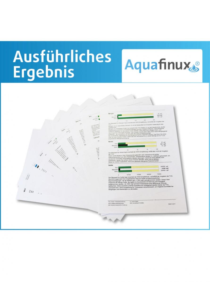 Full Aquafinux Wassertest Komplett Ergebnis