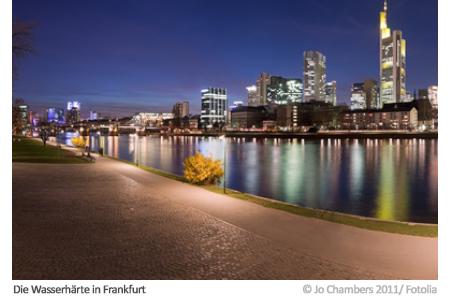 Die Wasserhärte in Frankfurt.